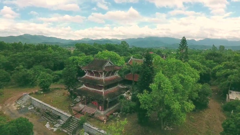 Toàn cảnh ngôi chùa Quỳnh Lâm. 