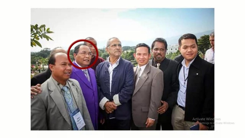 Đối tượng Y Hin Niê (khoanh tròn) tham dự Hội nghị Tự do tôn giáo Đông Nam Á tại Đông Timor 2016. 