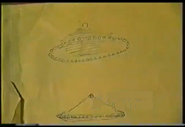 Hình vẽ mô tả UFO mà John Lennon đã tình cờ chạm trán.