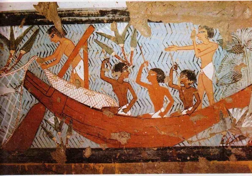 Nghề đánh bắt cá phát triển ở thời Ai Cập cổ đại. 