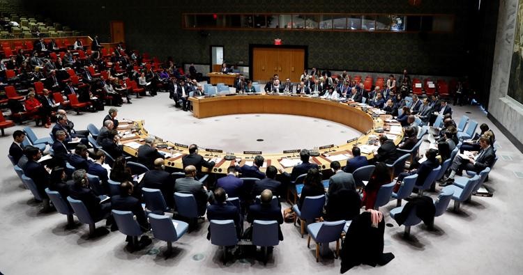 Một phiên họp của Hội đồng bảo an Liên Hợp quốc. 