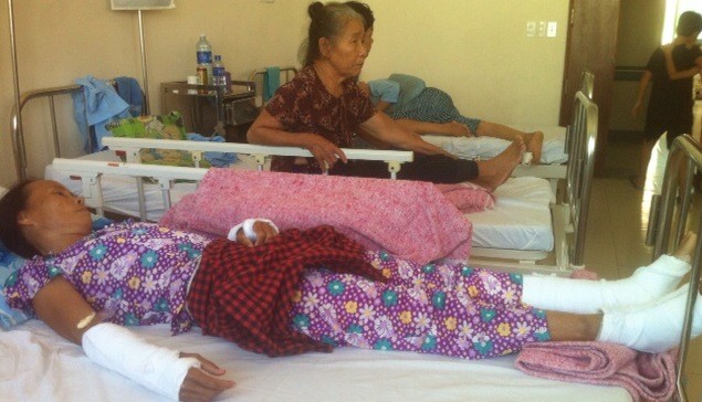 Bà Hạnh đang được điều trị tại bệnh viện