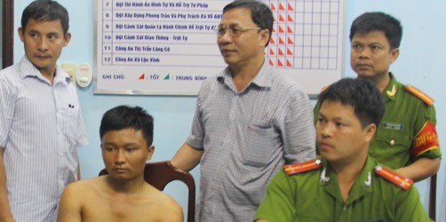 Đối tượng bị bắt giữ tại công an huyện Phú Lộc
