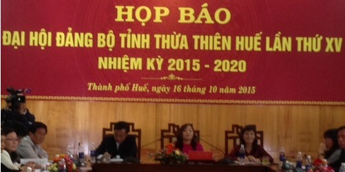 Tỉnh ủy Thừa Thiên Huế họp báo tuyền truyền Đại hội đảng