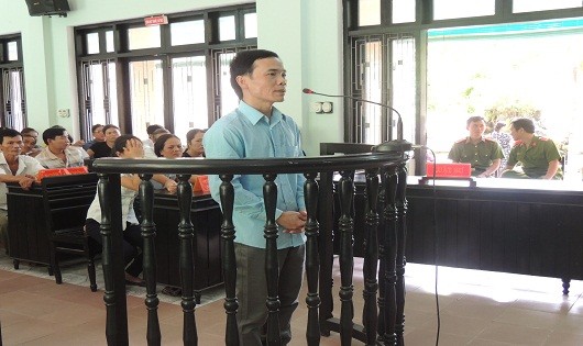 Bị cáo Nguyễn Văn Thắng tại phiên tòa xét xử sáng nay
