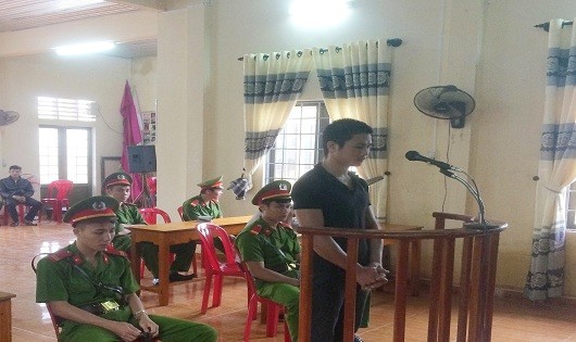 Bị cáo Quân tại phiên tòa 