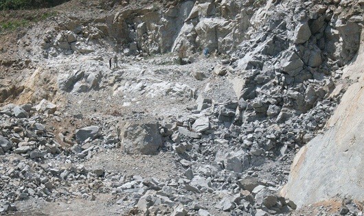 Mỏ đá Kh Diều nơi xảy ra vụ trộm