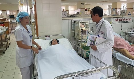 Thai phụ Nguyễn Thị Mai được cứu sống sau ca phẫu thuật.
