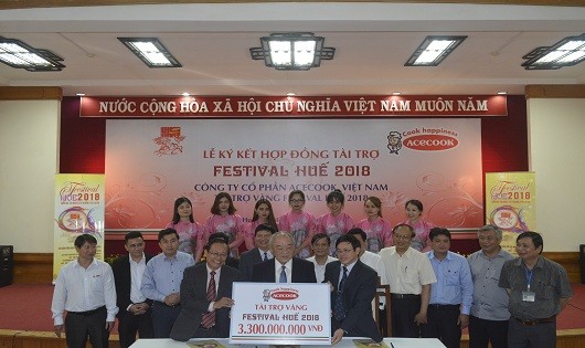 Acecook Việt Nam tài trợ 3,3 tỷ đồng cho Festival Huế 2018