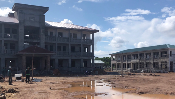 Trụ sở Ban Chỉ huy Quân sự thị xã Hương Trà đang xây dựng 