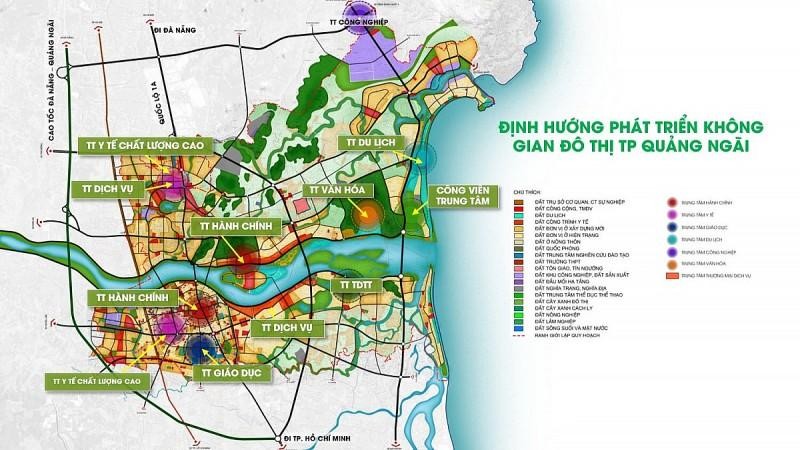 Định hướng phát triển không gian độ thị thành phố Quảng Ngãi.