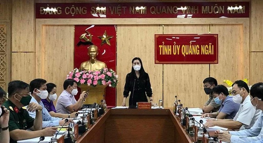 Bà Bùi Thị Quỳnh Vân - Bí thư Tỉnh ủy Quảng Ngãi làm Trưởng Ban Chỉ đạo Ban chỉ đạo Tỉnh ủy về phòng, chống tham nhũng, tiêu cực.