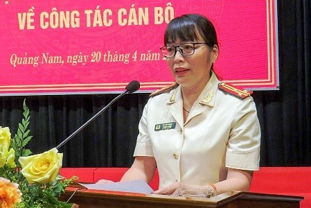 Thượng tá Võ Thị Trinh là nữ Phó giám đốc công an đầu tiên ở Quảng Nam.