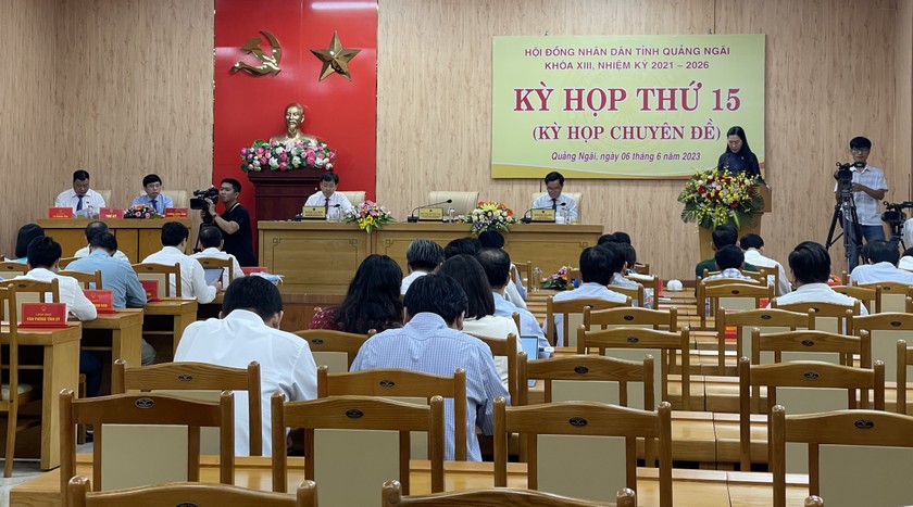 Kỳ họp thứ 15, kỳ họp chuyên đề của HĐND tỉnh Quảng Ngãi.