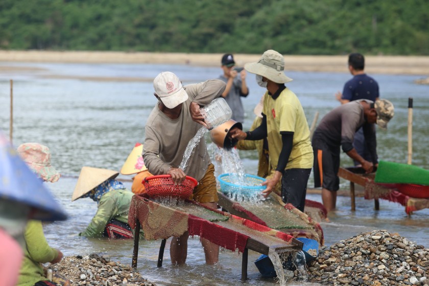 Dù biết sai luật, nhưng vì áp lực cơm áo gạo tiền, nhiều người dân vùng cao Quảng Nam đành chấp nhận mót vàng, kiếm thêm thu nhập. 