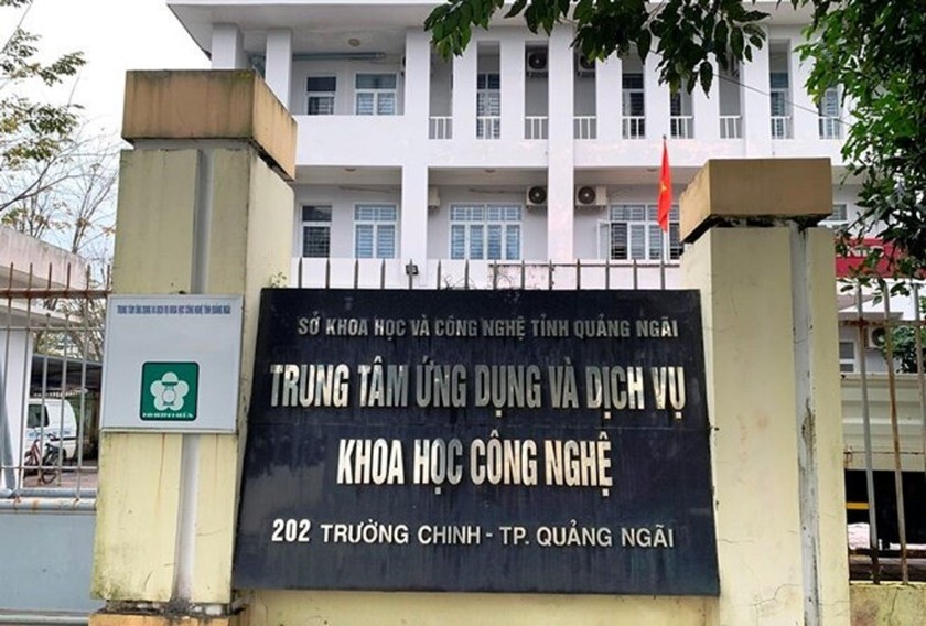 Trung tâm Ứng dụng và Dịch vụ khoa học công nghệ Quảng Ngãi. 