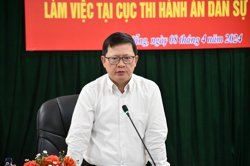 Thứ trưởng Mai Lương Khôi làm việc tại Cục THADS TP Đà Nẵng