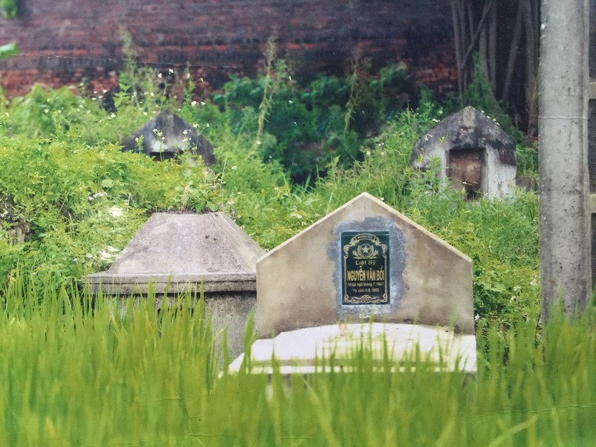 Ngôi mộ hiện tại vẫn chưa được công nhận là có hài cốt liệt sỹ Nguyễn Văn Bồi.