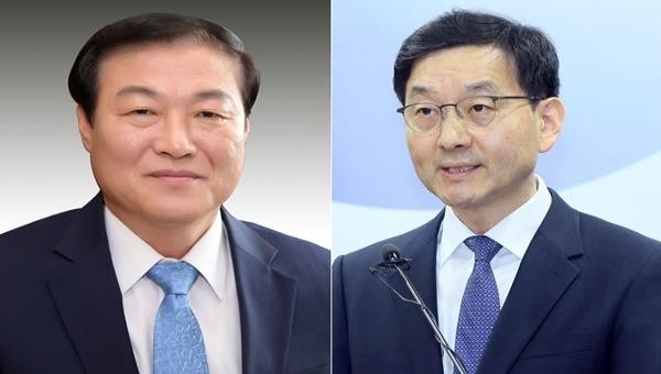 Ông Chung Man Ho (trái) được bổ nhiệm làm cố vấn cấp cao phụ trách truyền thông và ông Yoon Chang Yul (phải) được bổ nhiệm làm cố vấn cấp cao phụ trách vấn đề chính sách xã hội.