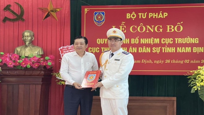 Bổ nhiệm Cục trưởng Cục Thi hành án dân sự tỉnh Nam Định