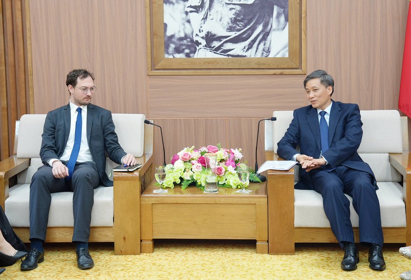 Thứ trưởng Nguyễn Khánh Ngọc tiếp ông Christian Timo Rinke, tân Trưởng đại diện Viện FES tại Việt Nam.