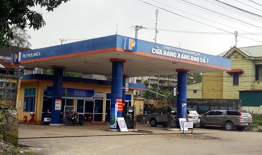 Cửa hàng xăng dầu số 7 ở huyện Cam Lộ nơi xảy ra sự cố nước trong xăng