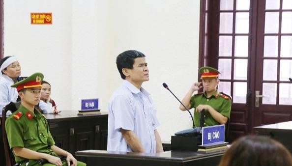 Nguyễn Thanh Thiên tại phiên tòa sơ thẩm.