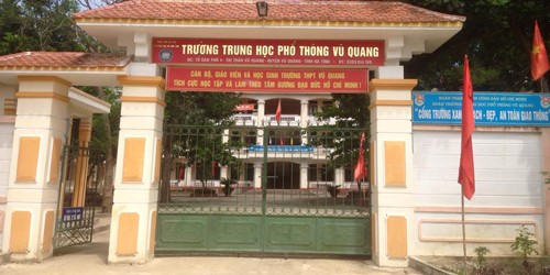 Trường THPT Vũ Quang nơi ông Thức công tác