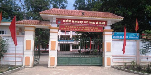 Trường THPT Vũ quang nơi ông Thức công tác.