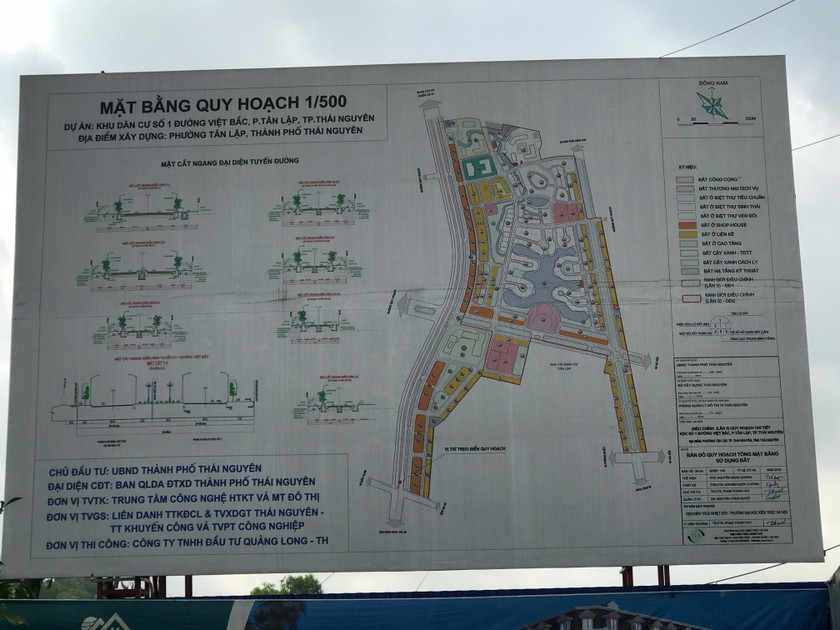 Dự án khu dân cư số 1 đường Việt Bắc, phường Tân Lập, TP Thái Nguyên đang giải phóng mặt bằng đã cho bán đấu giá đất nền