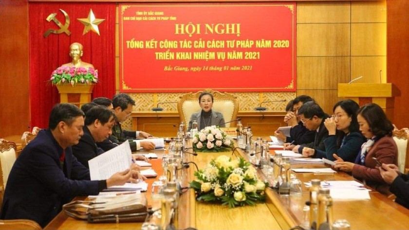 Hội nghị tổng kết cải cách tư pháp năm 2020 của tỉnh Bắc Giang