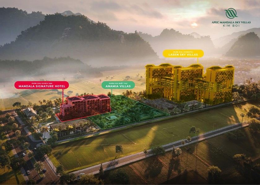 Dự án Apec Mandala Sky Villas Kim Bôi do Công ty cổ phần Thương mại và Du lịch Kim Bôi (Tập đoàn Apec) làm chủ đầu tư bị đề nghị xử lý vi phạm
