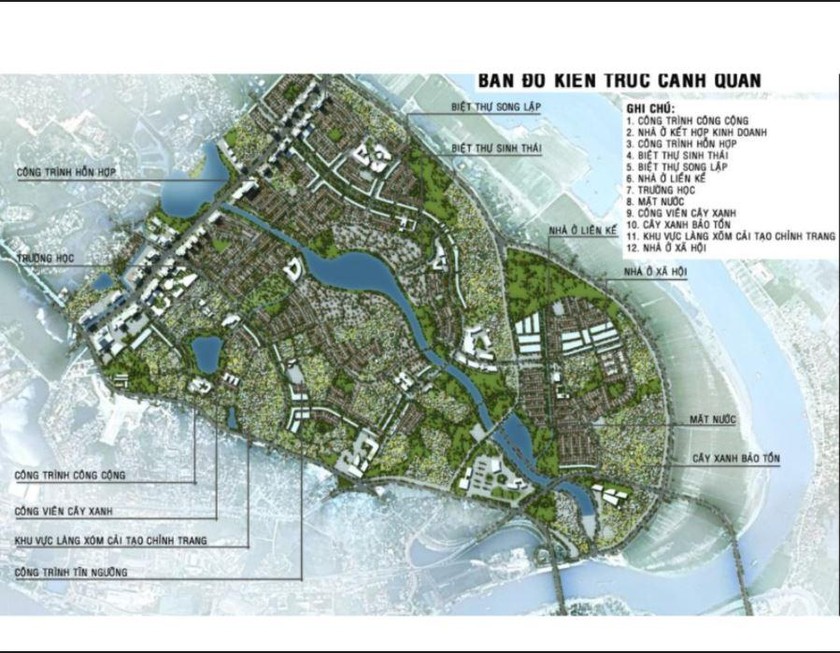 Bản đồ kiến trúc cảnh quan dự án Khu đô thị mới Đông Nam TP Việt Trì, Phú Thọ