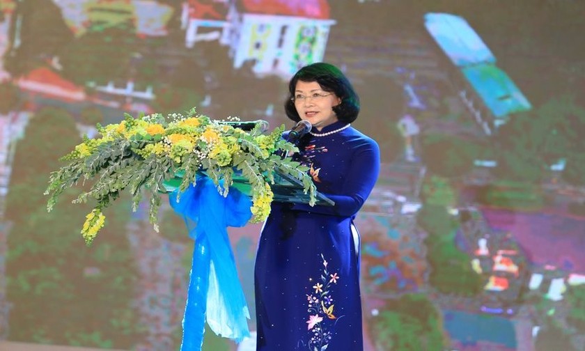 Phó Chủ tịch nước Đặng Thị Ngọc Thịnh phát biểu tại buổi lễ
