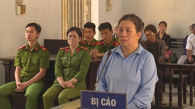 Bị cáo Trần Thị Thanh Hà tại phiên xử