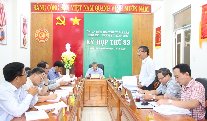 Kỳ họp 83 của Ủy ban Kiểm tra Tỉnh ủy Đắk Lắk