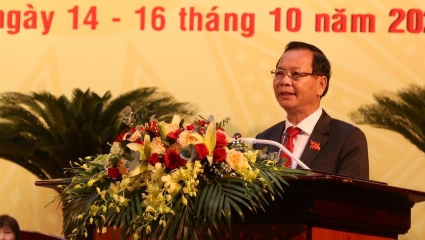 Đồng chí Ngô Thanh Danh phát biểu tại Đại hội Đảng bộ tỉnh Đắk Nông khóa XII.