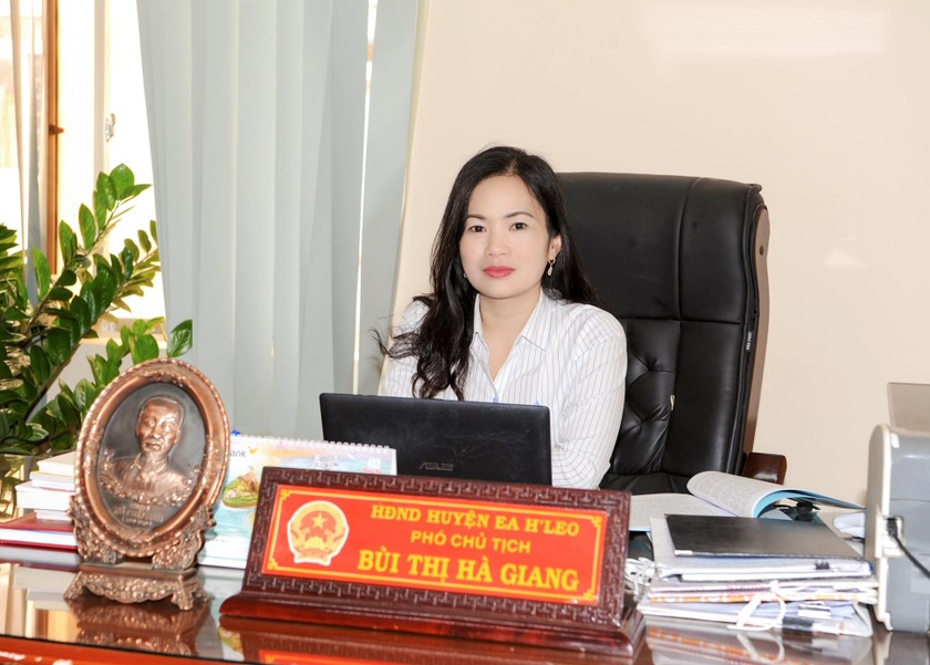 Chủ tịch HĐND huyện Ea H'leo Bùi Thị Hà Giang. Ảnh nhân vật cung cấp 