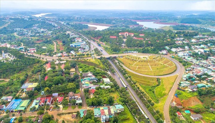 TP Gia Nghĩa (tỉnh Đắk Nông) nhìn từ trên cao