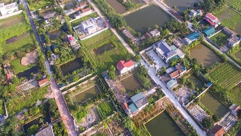 Toàn cảnh 11,8ha đất nông nghiệp tại xứ Đồng Gạo, thôn Vũ Trường (xã Vũ Chính, TP Thái Bình) bị “hô biến” thành đất thổ cư.   