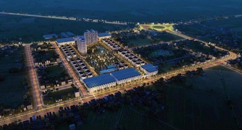 Phối cảnh tổng thể Dự án phát triển nhà ở thương mại tại xã Đông Mỹ, TP Thái Bình.