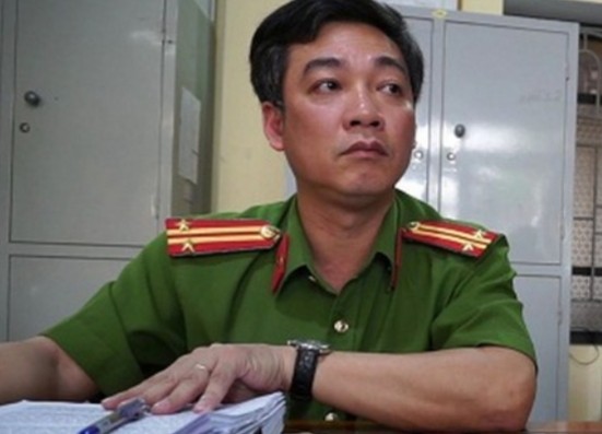Thượng tá Cao Giang Nam, tân Phó Phòng Tham mưu, Công An tỉnh Thái Bình. Ảnh: Tuấn Anh.