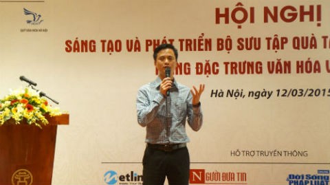 Hội nghị nhằm tìm hướng phát triển bộ sưu tập quà tặng mang đặc trưng văn hóa Việt Nam (Ảnh: Anh Vũ)