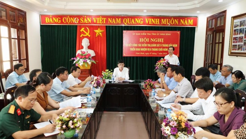 Ủy ban Kiểm tra Tỉnh ủy Ninh Bình tổ chức Hội nghị sơ kết công tác kiểm tra, giám sát 6 tháng đầu năm, triển khai nhiệm vụ 6 tháng cuối năm 2020.