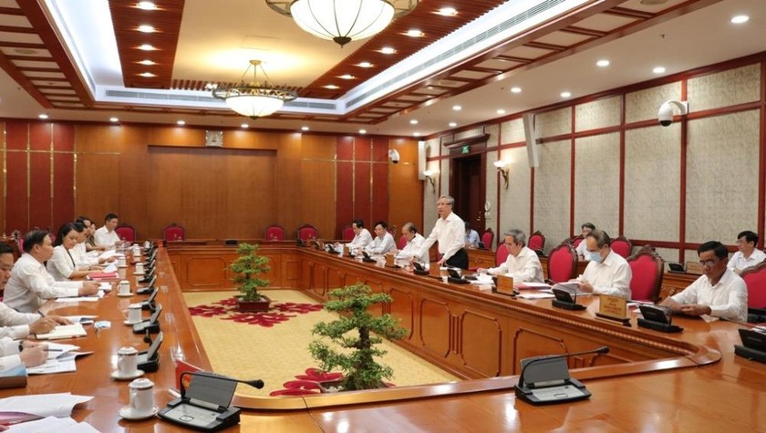 Buổi làm việc của Bộ Chính trị, Ban Bí thư cho ý kiến vào văn kiện và nhân sự Đại hội Đảng bộ tỉnh Ninh Bình nhiệm kỳ 2020-2025.