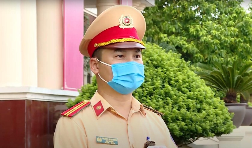 Thiếu tá Trương Minh Khôi- Đội trưởng Đội CSGT, Công an TP Ninh Bình