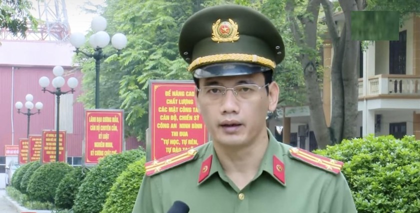 Thượng tá Nguyễn Đức Toản- Phó Trường phòng an ninh chính trị nội bộ, Công an tỉnh Ninh Bình 
