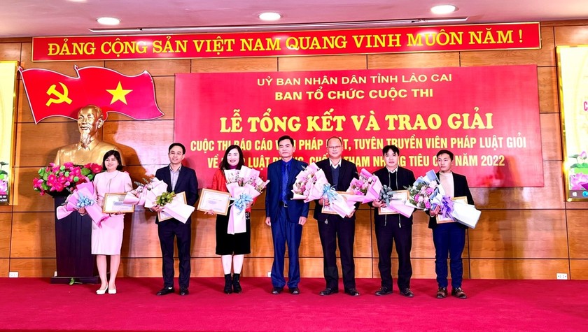 Lào Cai: Trao giải Cuộc thi báo cáo viên pháp luật, tuyên truyền viên pháp luật giỏi về pháp luật phòng, chống tham nhũng, tiêu cực 