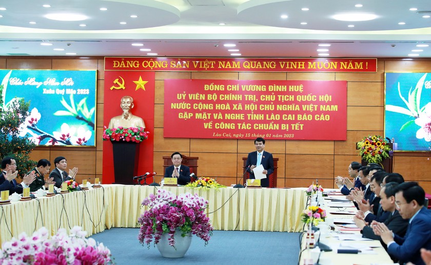 Chủ tịch Quốc hội: Lào Cai cần khai thác tốt tiềm năng, lợi thế, vị trí đặc biệt quan trọng của tỉnh