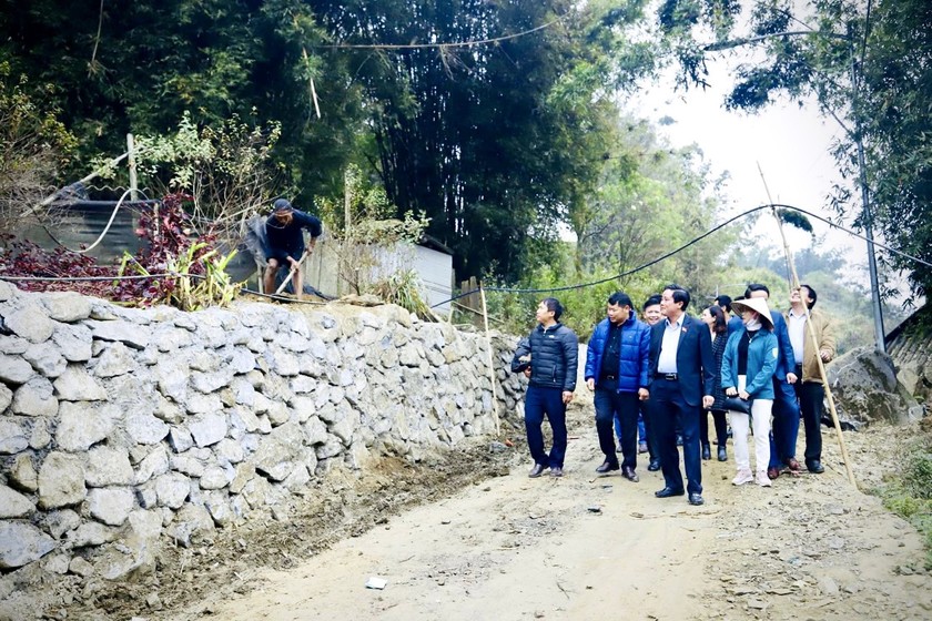 Lãnh đạo thị xã Sa Pa đi khảo sát thực tế tại phường Ô Quý Hồ